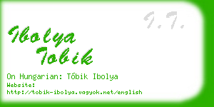 ibolya tobik business card